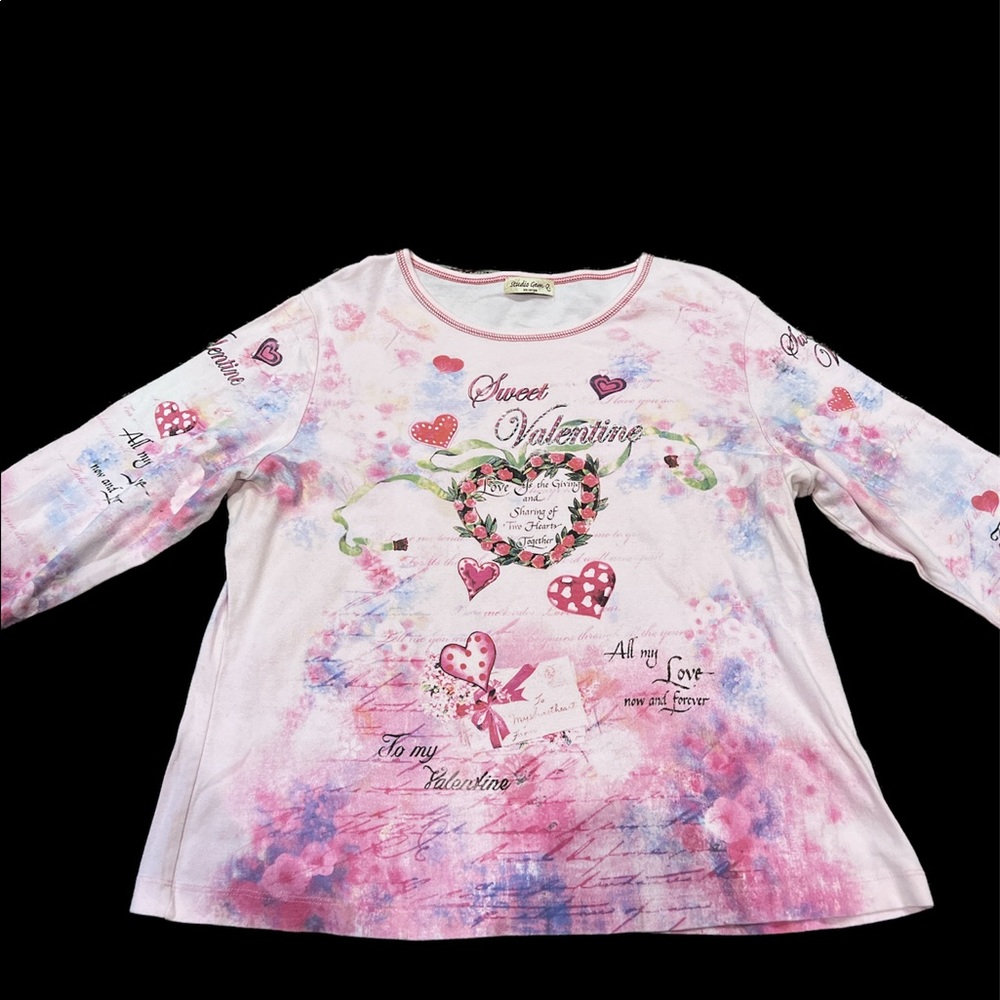 VINTAGE Valentines Day 3/4‎ Sleeve Tee
